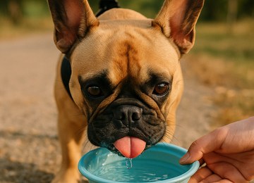 Hora da água (French Bulldog)